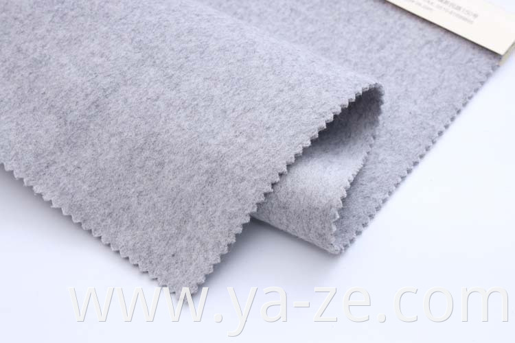 Factory directly wholesale Woven woolen double-faced fleece manufacturer plain fabric for clothing